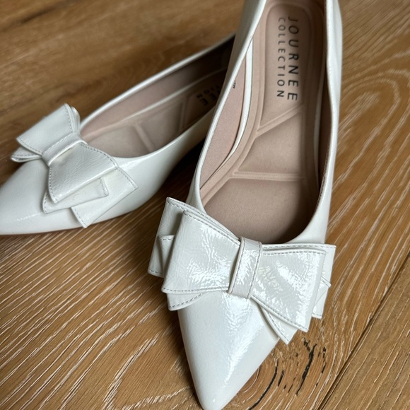 Journee Collection OPHELIA LOW BLOCK BALLET FLATS FAUX LEATHER - Picture 6 of 9